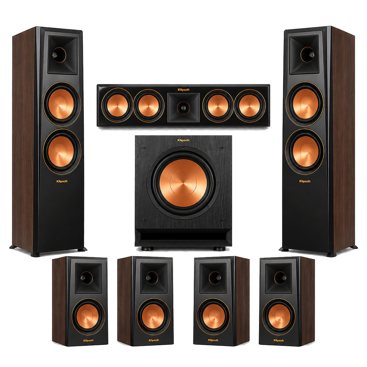 Klipsch Rtp Atmos Klipsch Reference Premiere 7.1.2 Dolby Atmos Home Theater System with ...